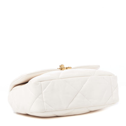 Chanel Lambskin Quilted Medium Chanel 19 Flap White 4 of 10