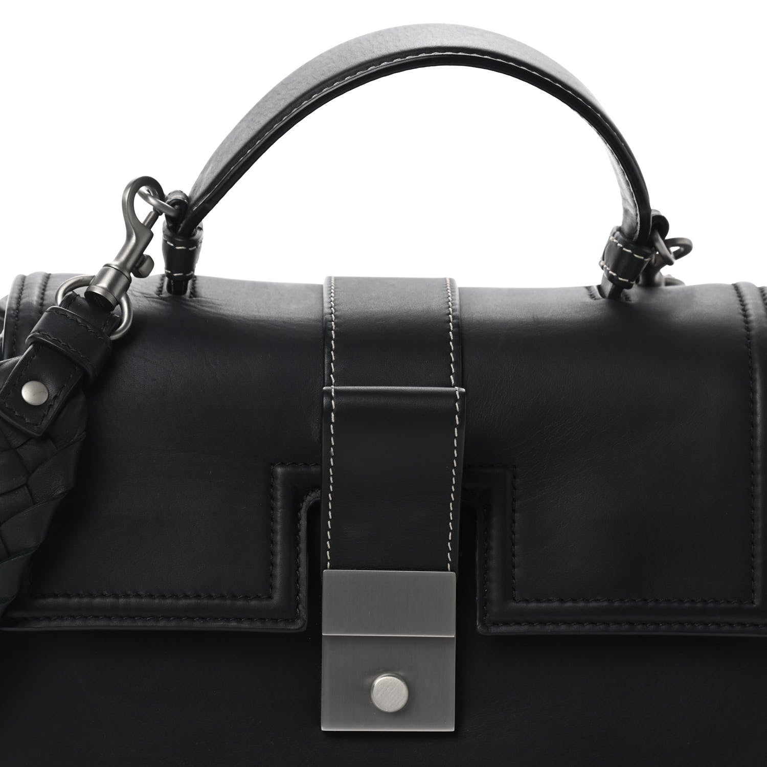 Bottega Veneta Nappa Small Piazza Bag Black 8 of 10