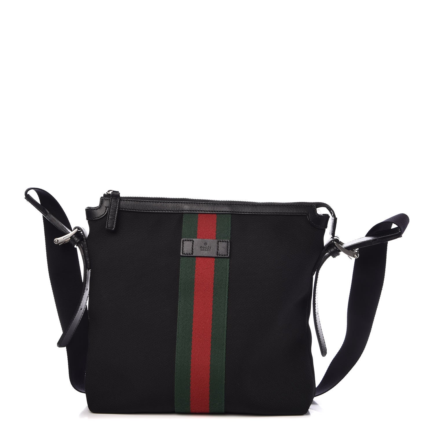Gucci Techno Canvas Web Messenger Bag Black 1 of 11