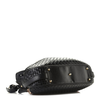 Burberry Grainy Calfskin House Check Margaret Bag Black 7 of 10