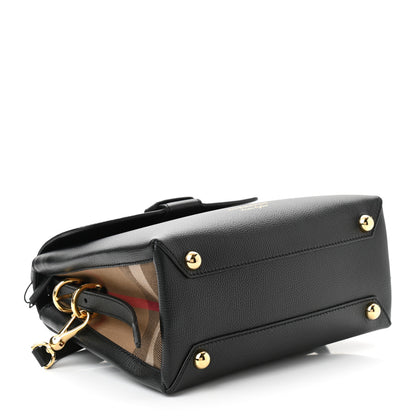 Burberry Derby Calfskin House Check Small Camberley Black 4 of 10