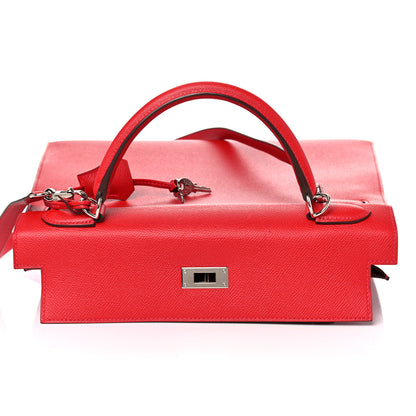 Hermes Epsom Kelly Sellier 32 Rouge Casaque 12 of 45