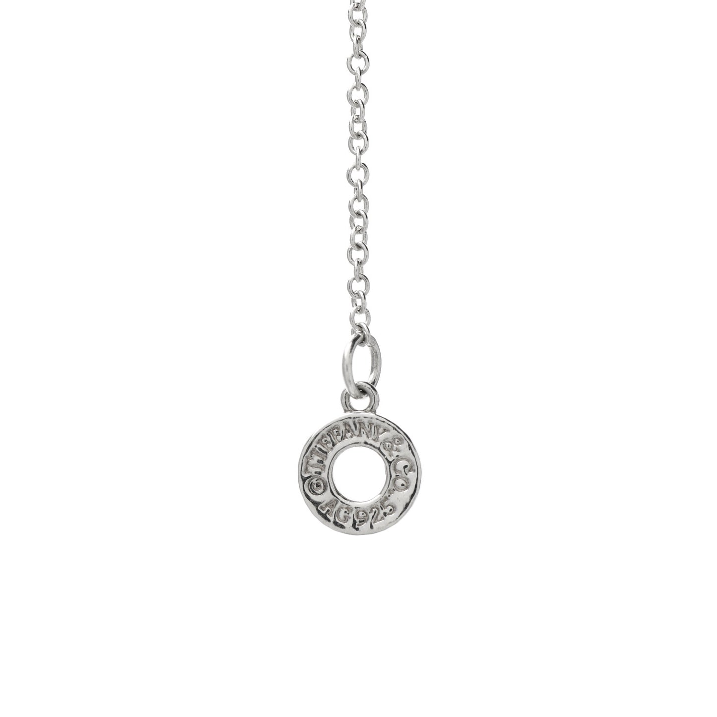 Sterling Silver 1837 Double Interlocking Drop Pendant Necklace