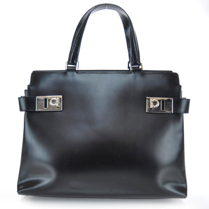 FASHIONPHILE SALVATOREFERRAGAMOLeatherGanciniBuckleToteBlack 1 of 8