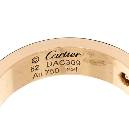 Cartier 18K Yellow Gold 3 Diamond 5.5mm LOVE Ring 62 10 4 of 5