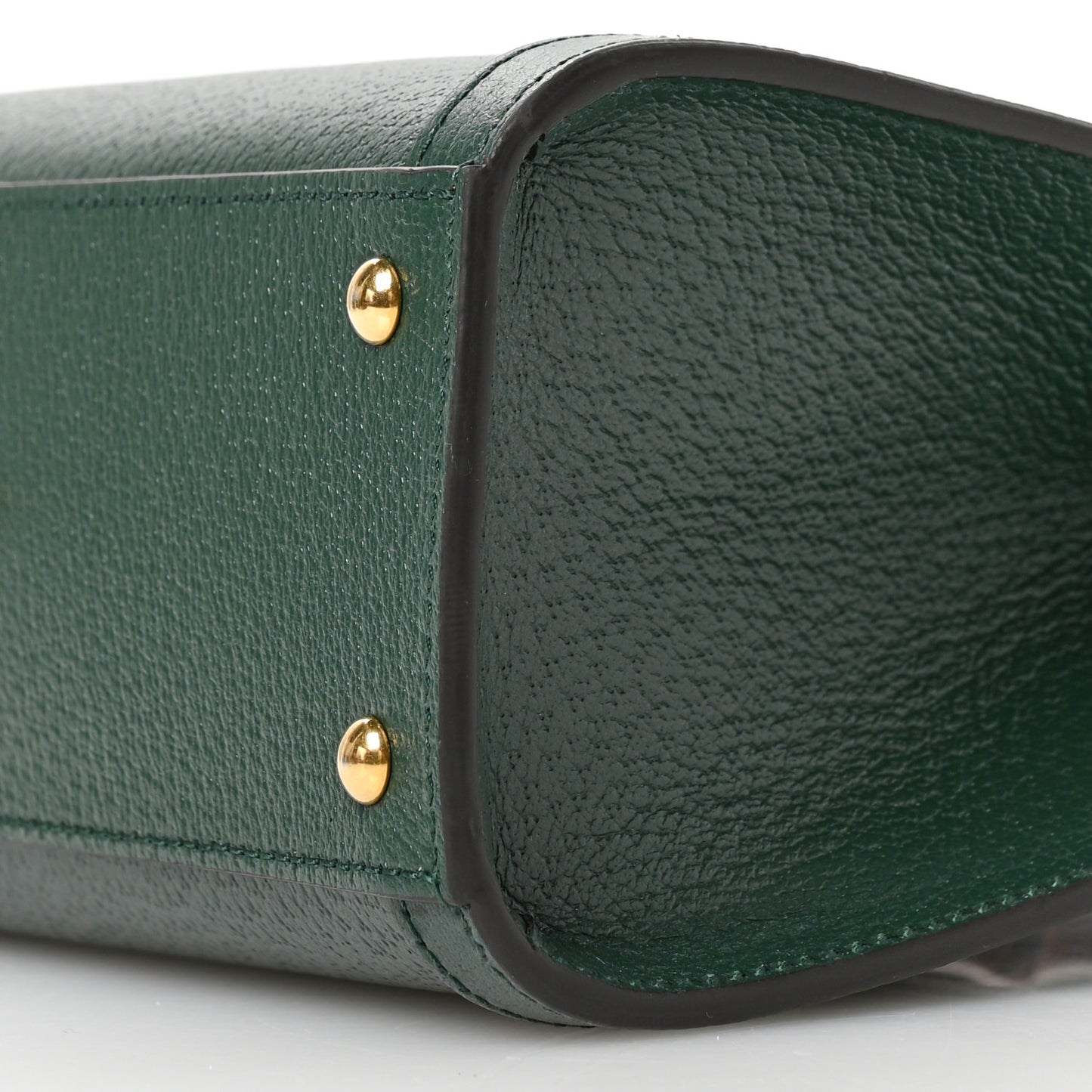 Textured Dollar Calfskin Web Mini Diana Tote Bag Vintage Green Pink