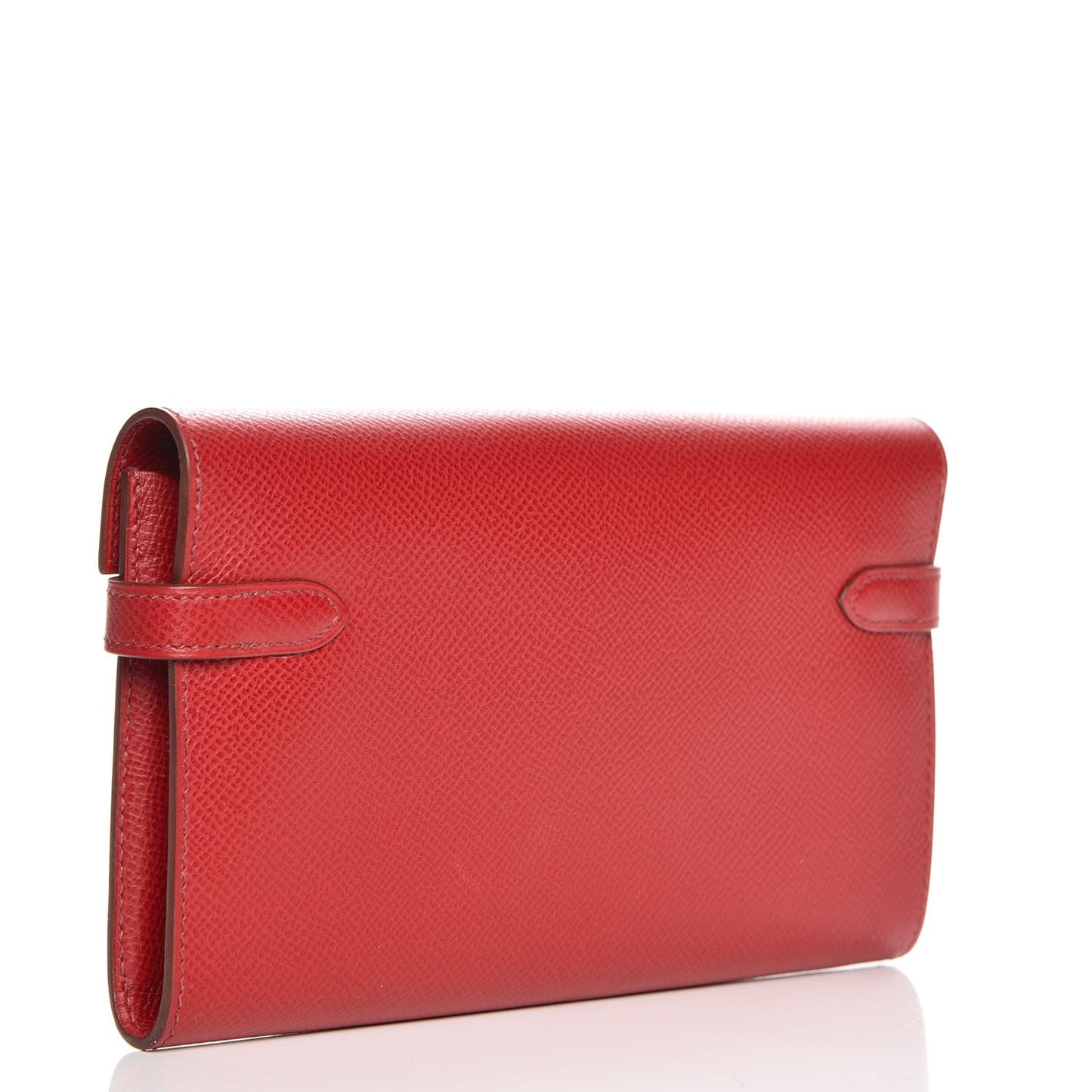 Epsom Kelly Longue Wallet Rouge Casaque