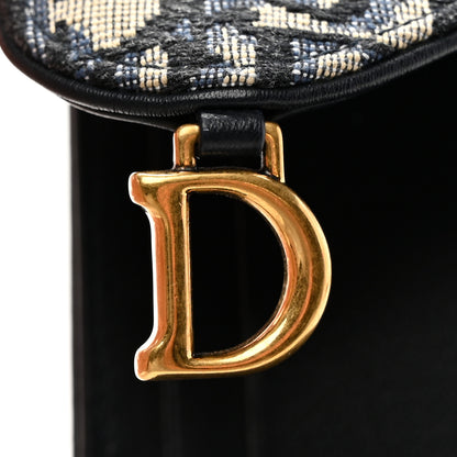 Christian Dior Oblique Saddle Lotus Wallet Blue 9 of 11
