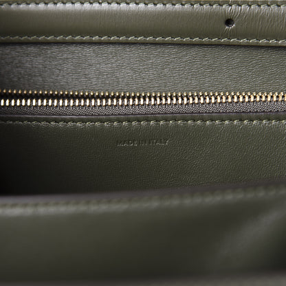 Celine Box Calfskin Medium Classic Box Flap Bag Dark Green 9 of 10