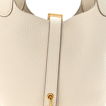 Hermes Taurillon Clemence Picotin Lock 18 PM Craie 7 of 10
