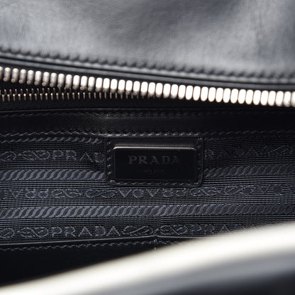Prada Vitello Bicolor Bowler Black Talco 6 of 10