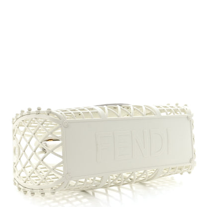 Fendi Recycled Plastic Vitello Liberty Matte Small Fendi Basket White Ice 4 of 11