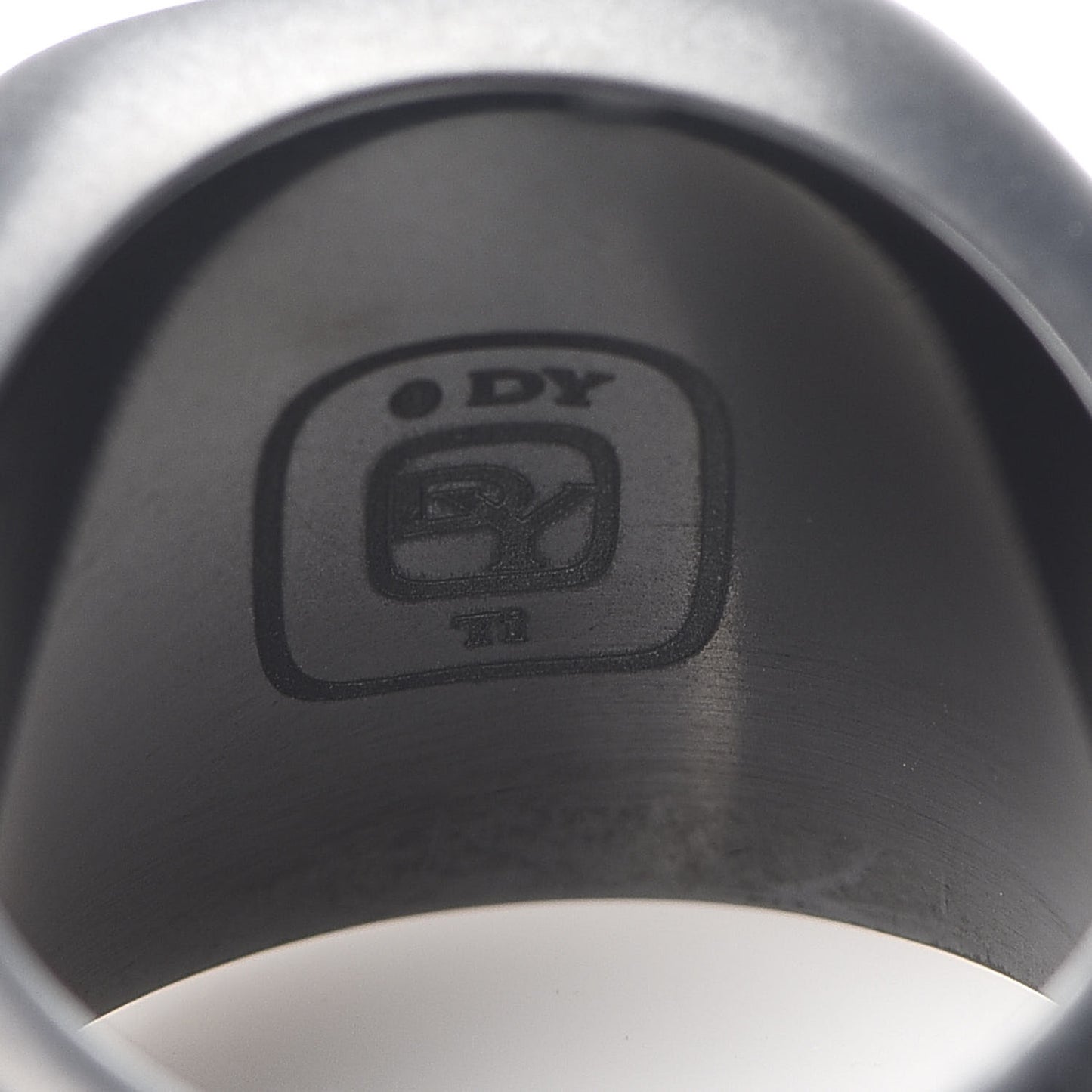 Black Titanium Lapis 18MM Cushion Signet Ring 62 10