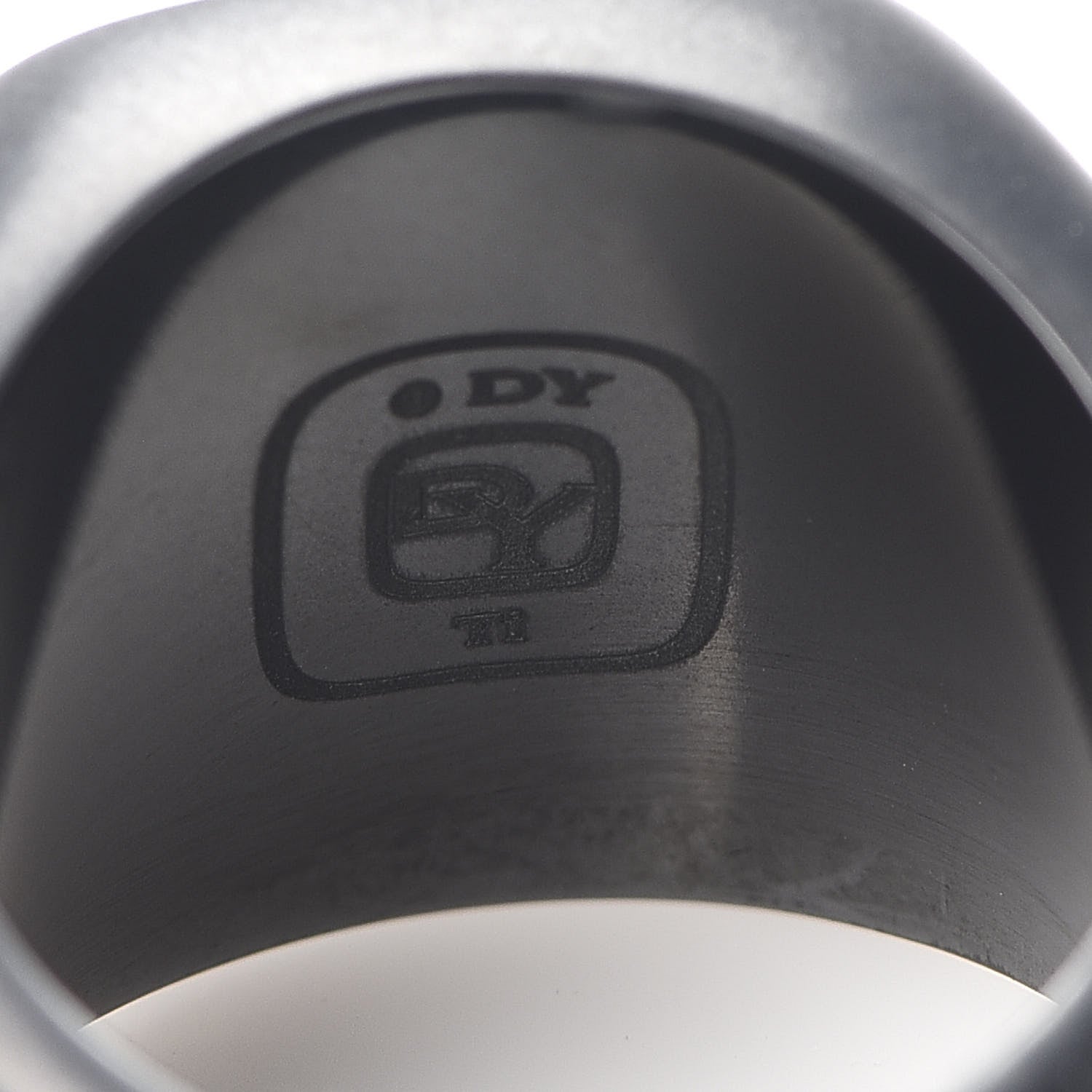 David Yurman Black Titanium Lapis 18MM Cushion Signet Ring 62 10 5 of 5