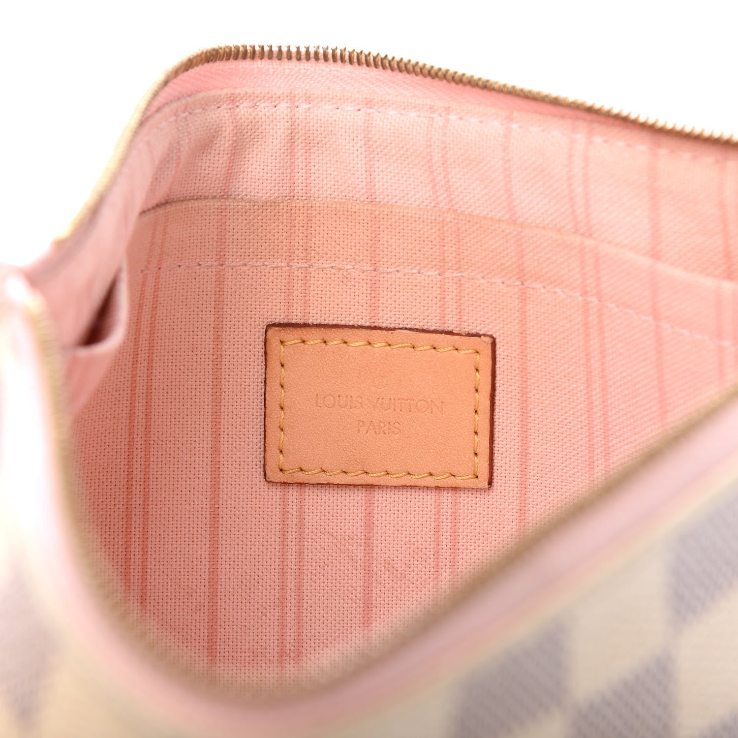 Louis Vuitton Damier Azur Neverfull MM GM Pochette Rose Ballerine 8 of 9