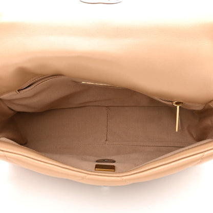 Chanel Lambskin Quilted Medium Chanel 19 Flap Dark Beige 5 of 10