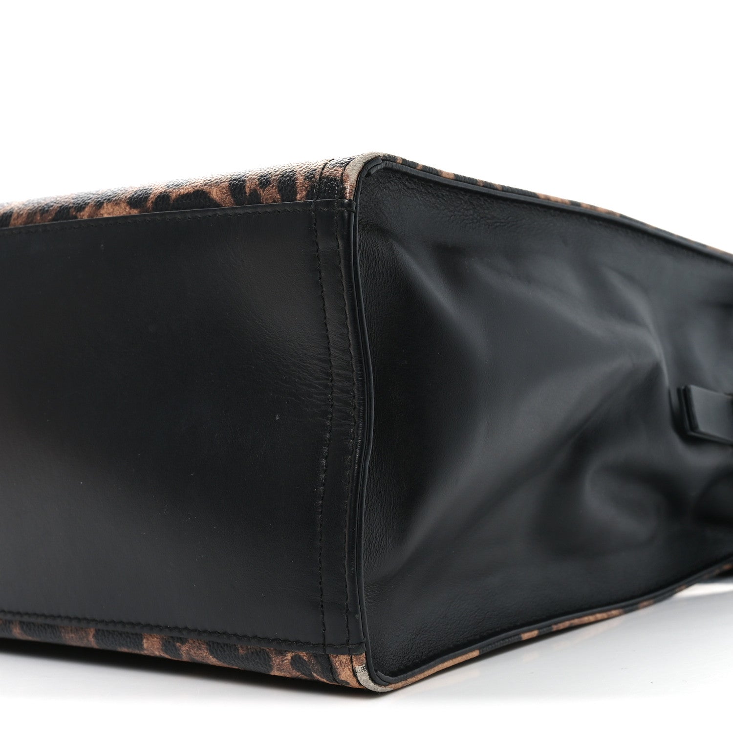 Dolce & Gabbana Dauphine Leopard Logo Market Bag Black 9 of 9