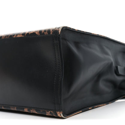 Dolce & Gabbana Dauphine Leopard Logo Market Bag Black 9 of 9