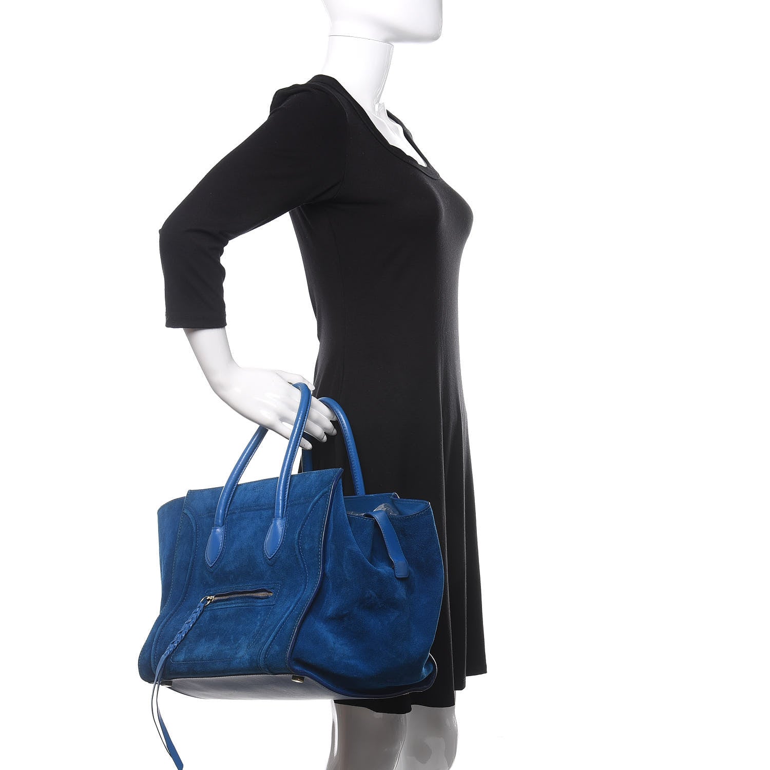 Celine Suede Medium Phantom Luggage Royal Blue 2 of 19