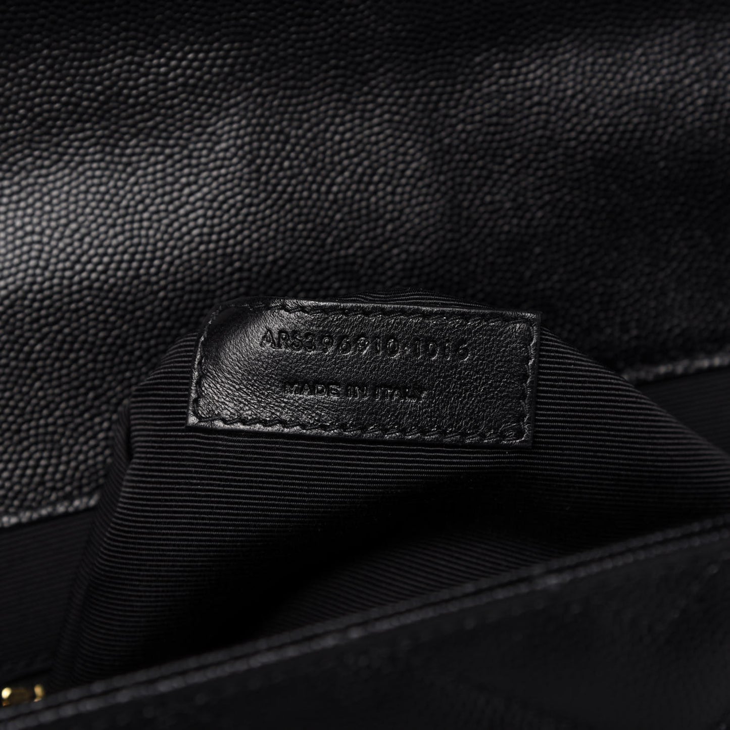 Grain De Poudre Matelasse Chevron Large Monogram Satchel Black