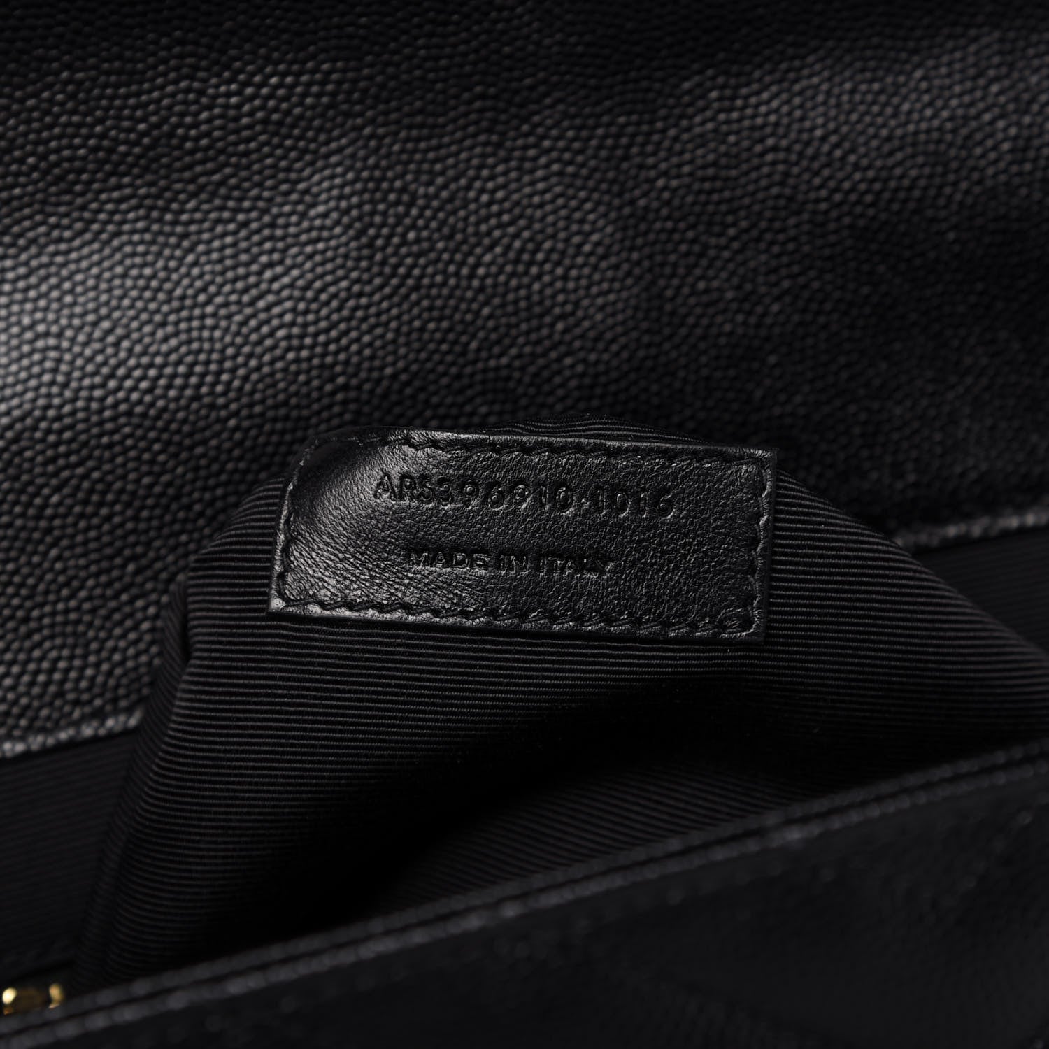 Saint Laurent Grain De Poudre Matelasse Chevron Large Monogram Satchel Black 8 of 9