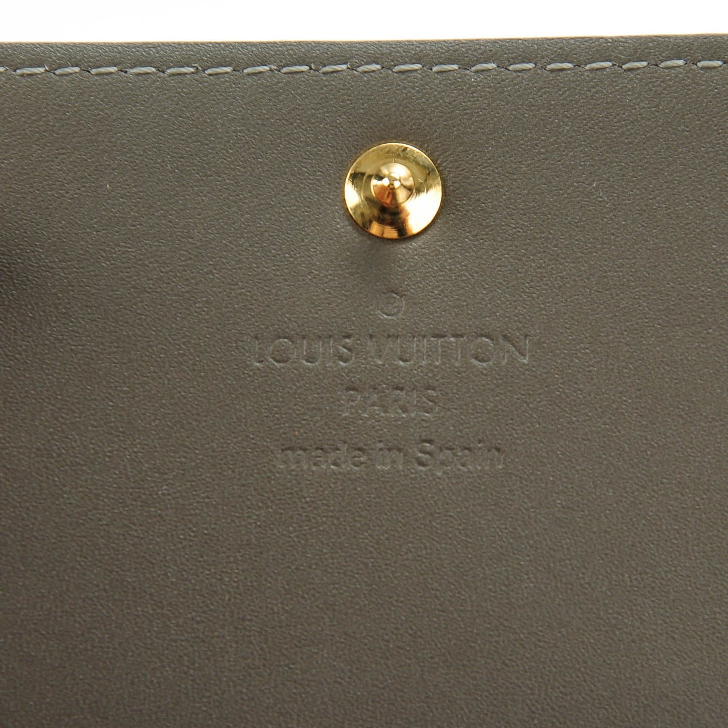 Vernis Business Card Holder Gris Art Deco