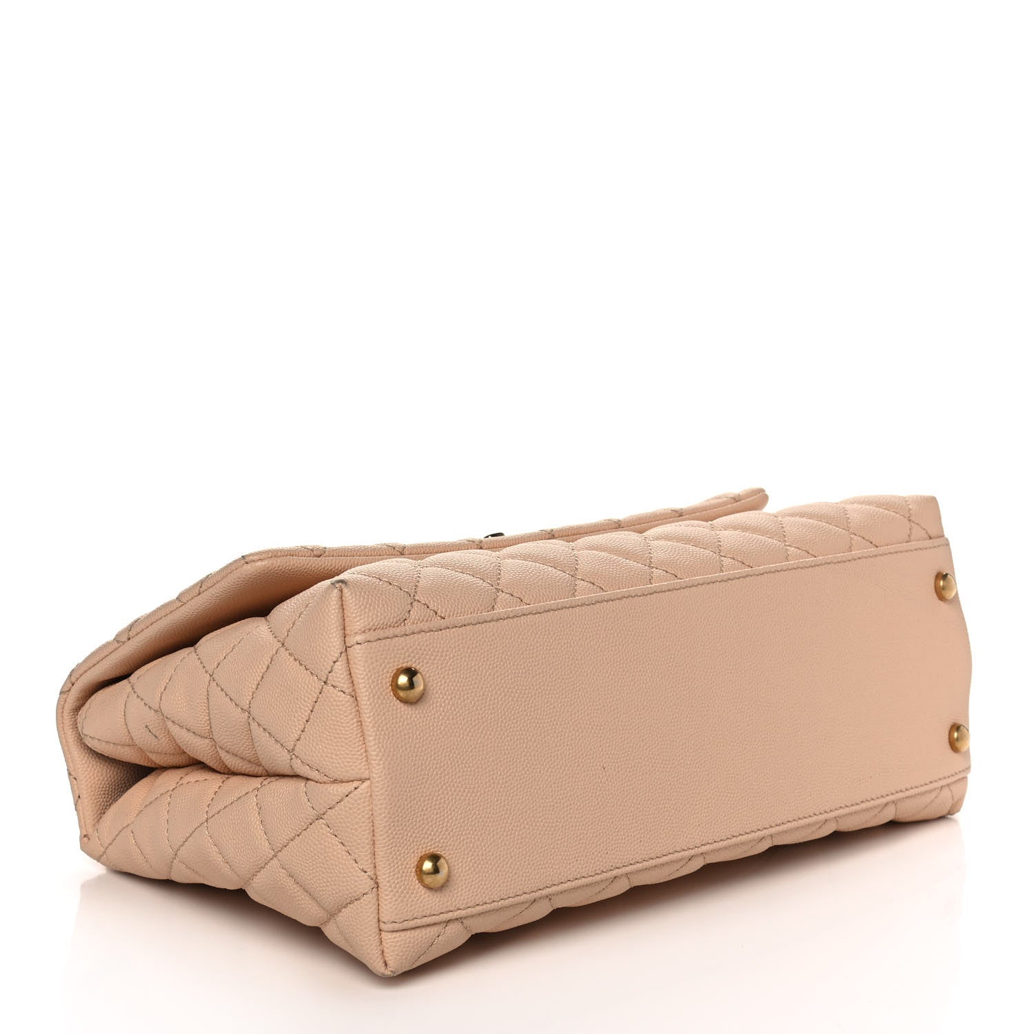Chanel Caviar Quilted Small Coco Handle Flap Beige 4 of 12