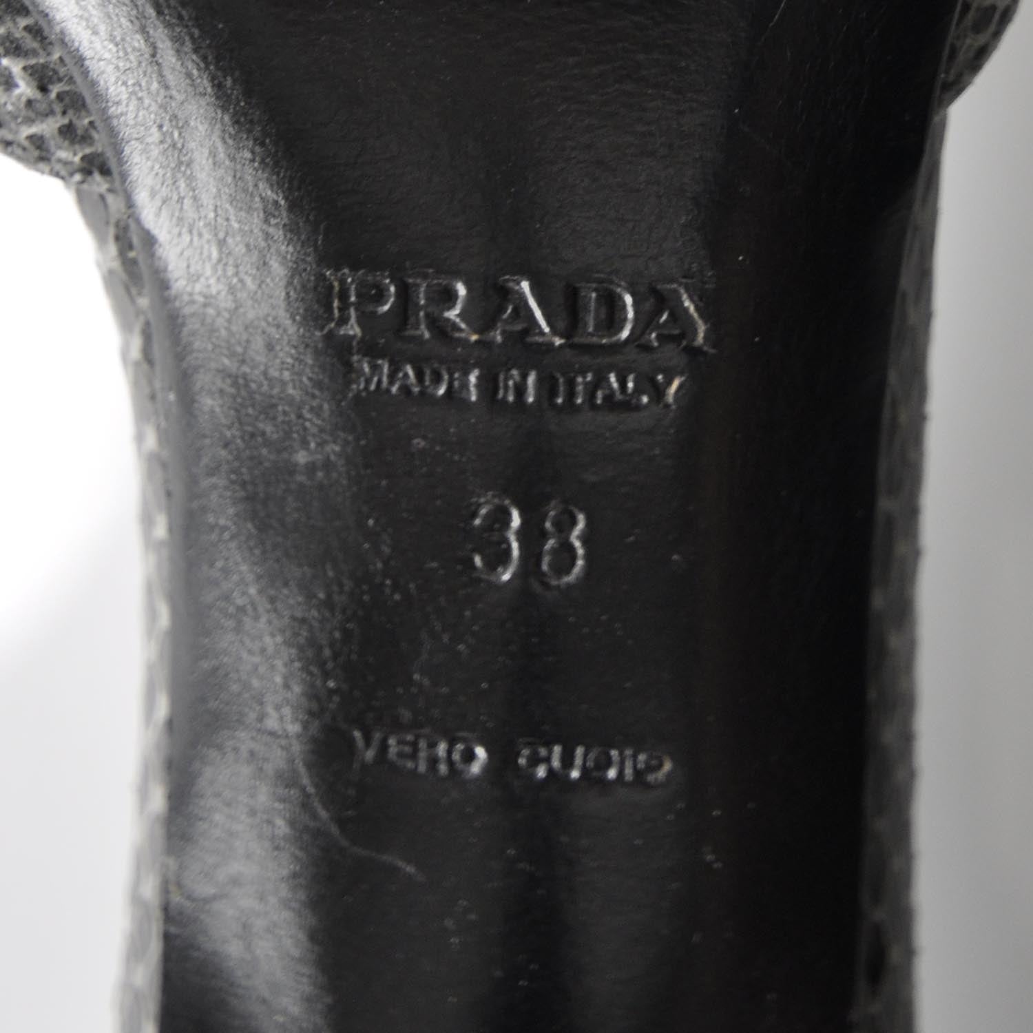 Prada Python Skin Heels 38 6 of 6
