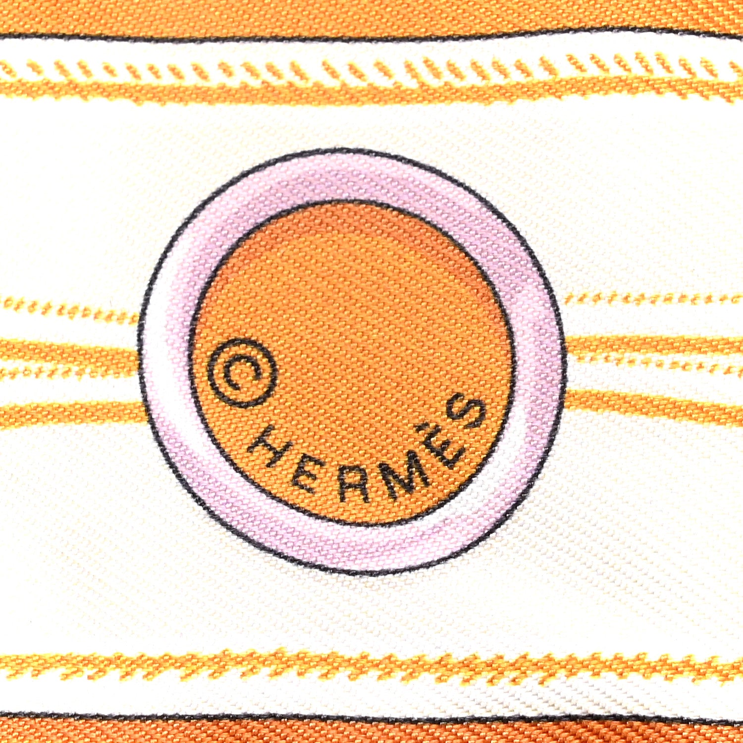 Hermes Silk Maillons Twilly  Orange Vieux Rose Gold 4 of 4