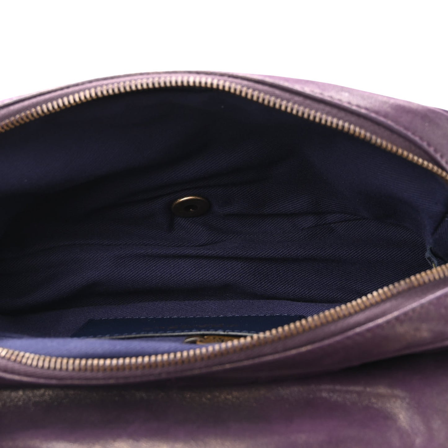 Iridescent Calfskin Quilted Small Shiva Flap Purple