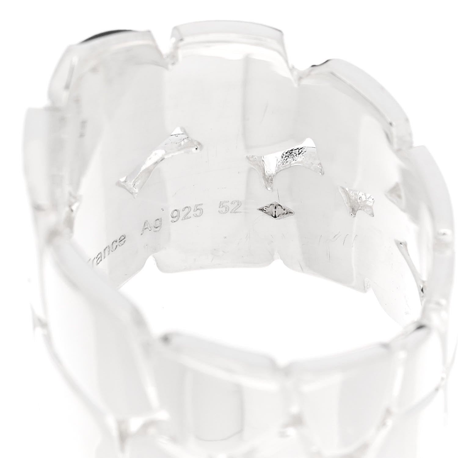 Hermes Sterling Silver MM Niloticus Eclat Ring 52 6 6 of 7