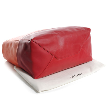 Celine Leather Horizontal Bi-Cabas Orange Red 4 of 9