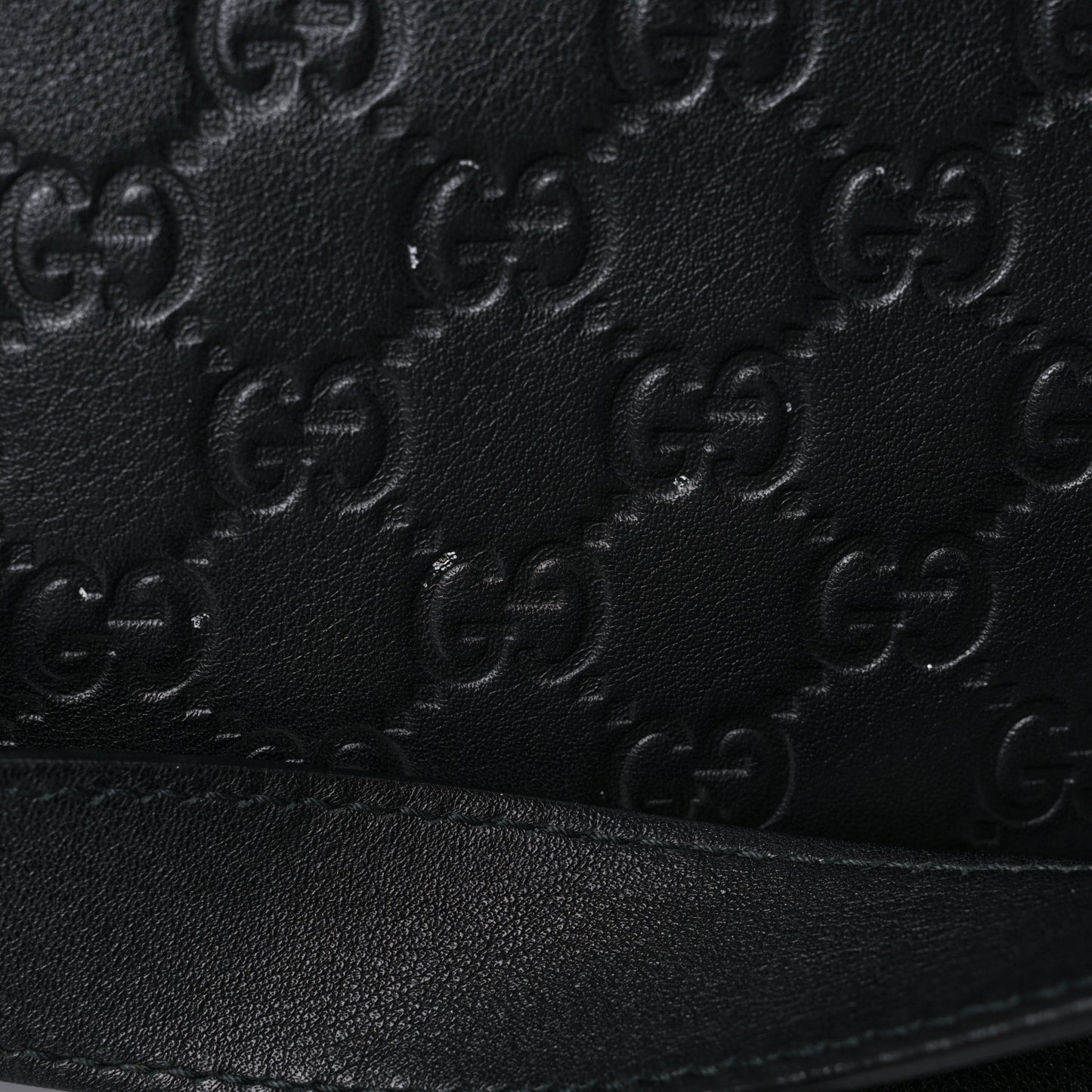 Guccissima Medium Flat Messenger Bag Black