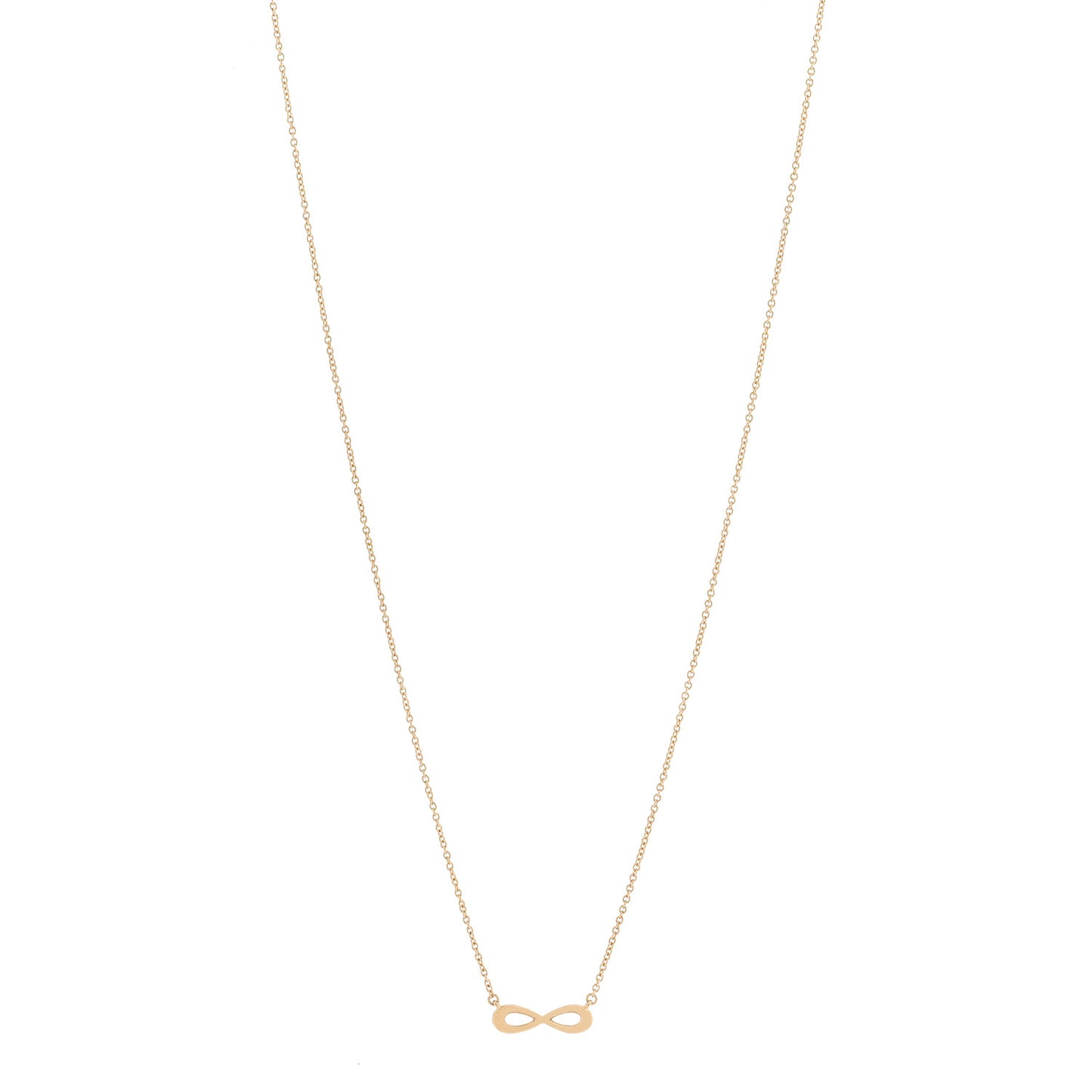 18K Yellow Gold Infinity Pendant Necklace