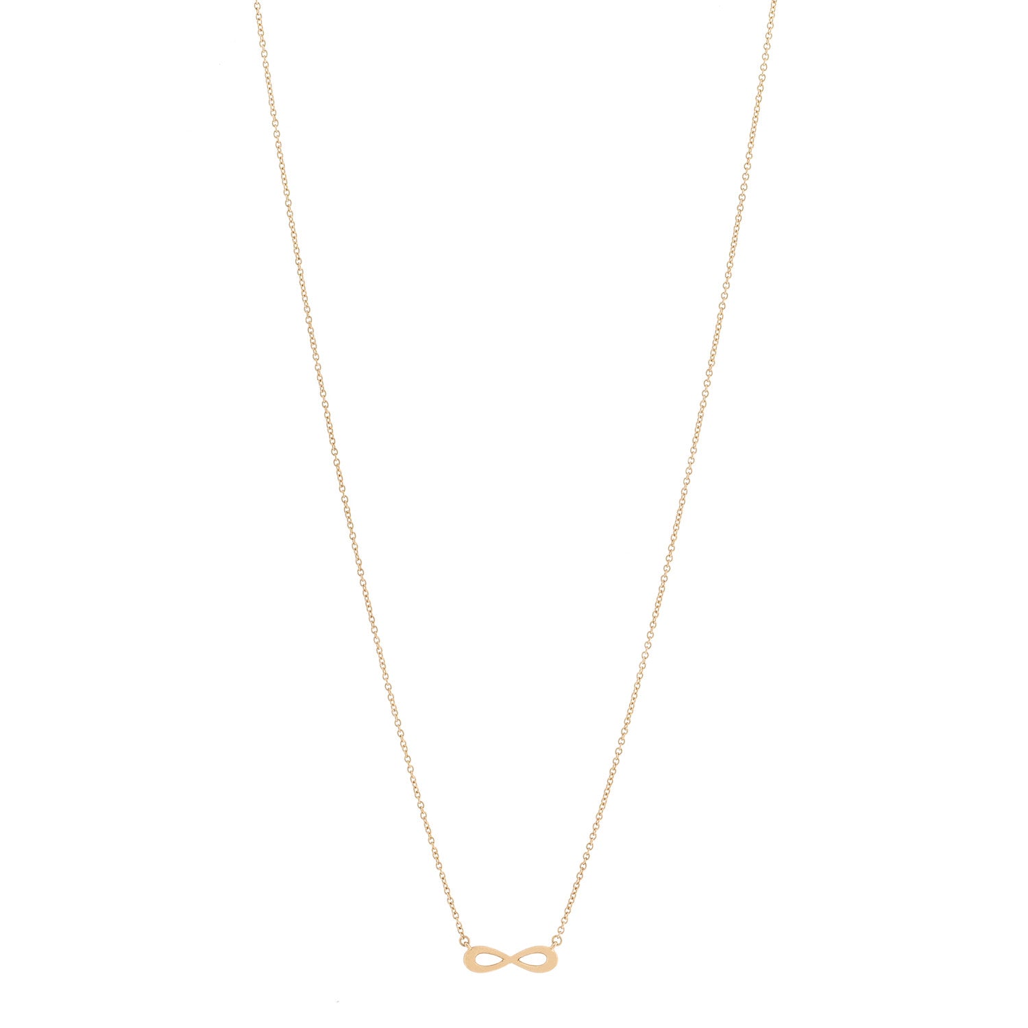 Tiffany 18K Yellow Gold Infinity Pendant Necklace 1 of 5