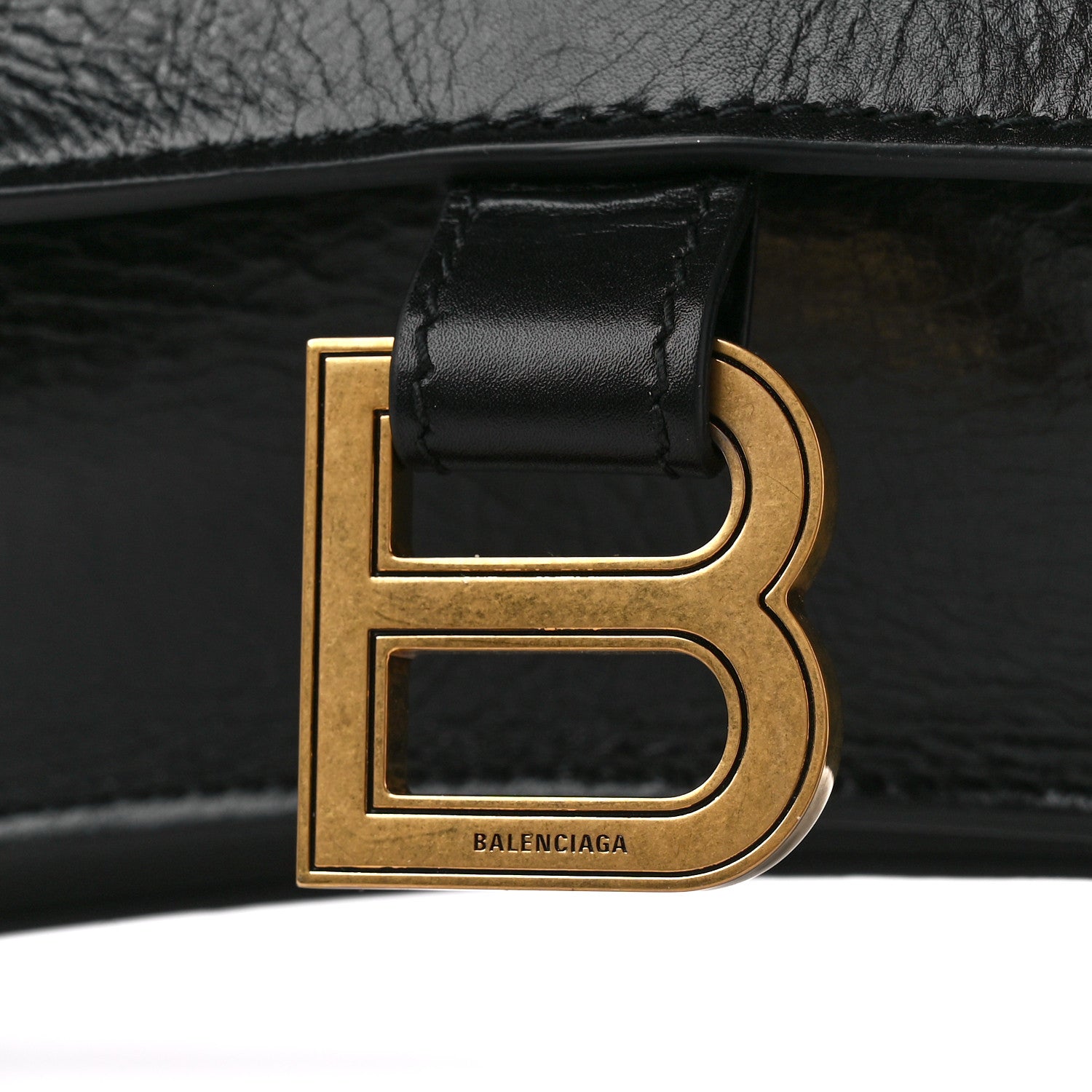 Balenciaga Paper Calfskin Large Crush Sling Bag Black 8 of 14