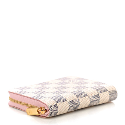 Louis Vuitton Damier Azur Zippy Coin Purse Rose Ballerine 4 of 10