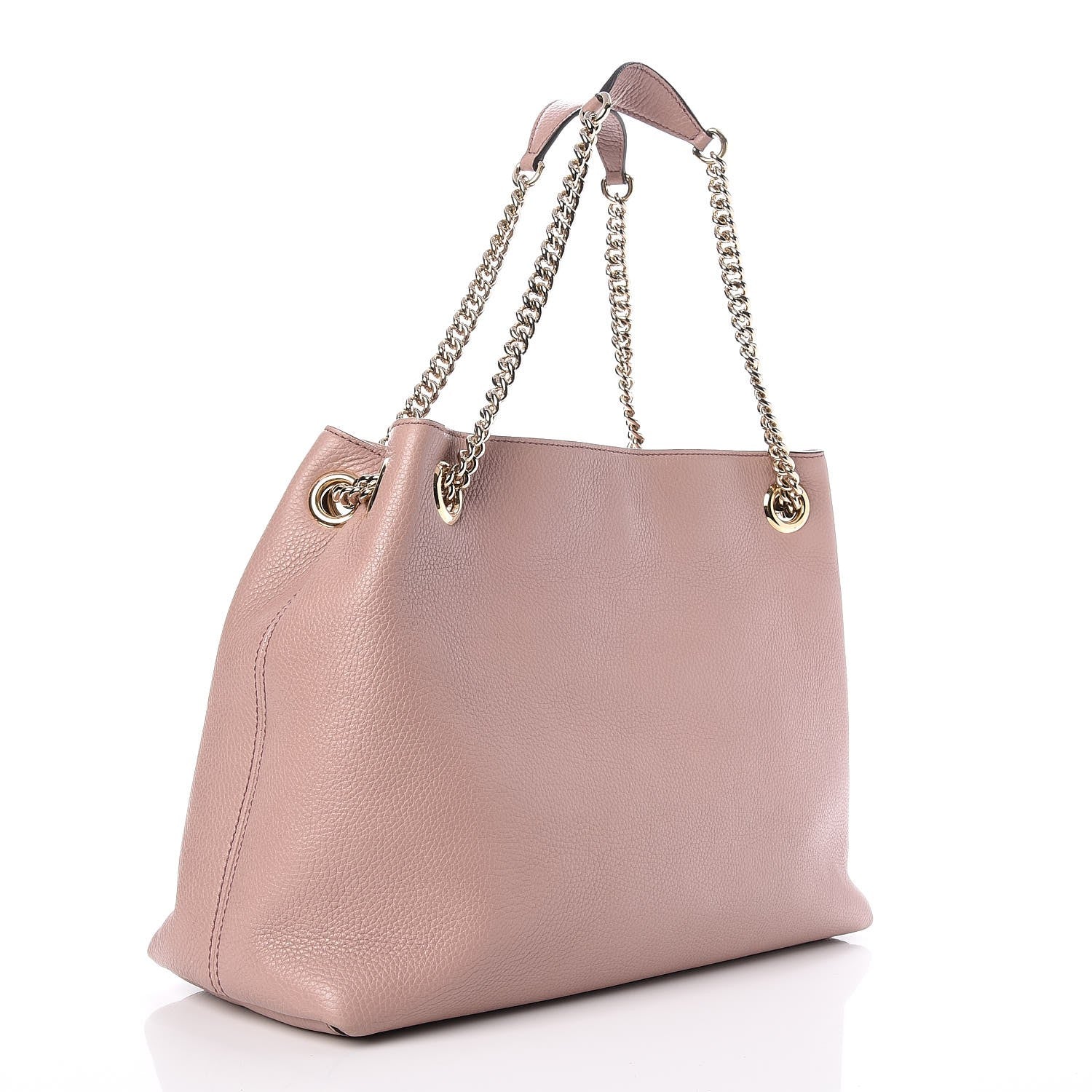 Gucci Pebbled Calfskin Medium Soho Chain Shoulder Bag Dark Cipria 3 of 7