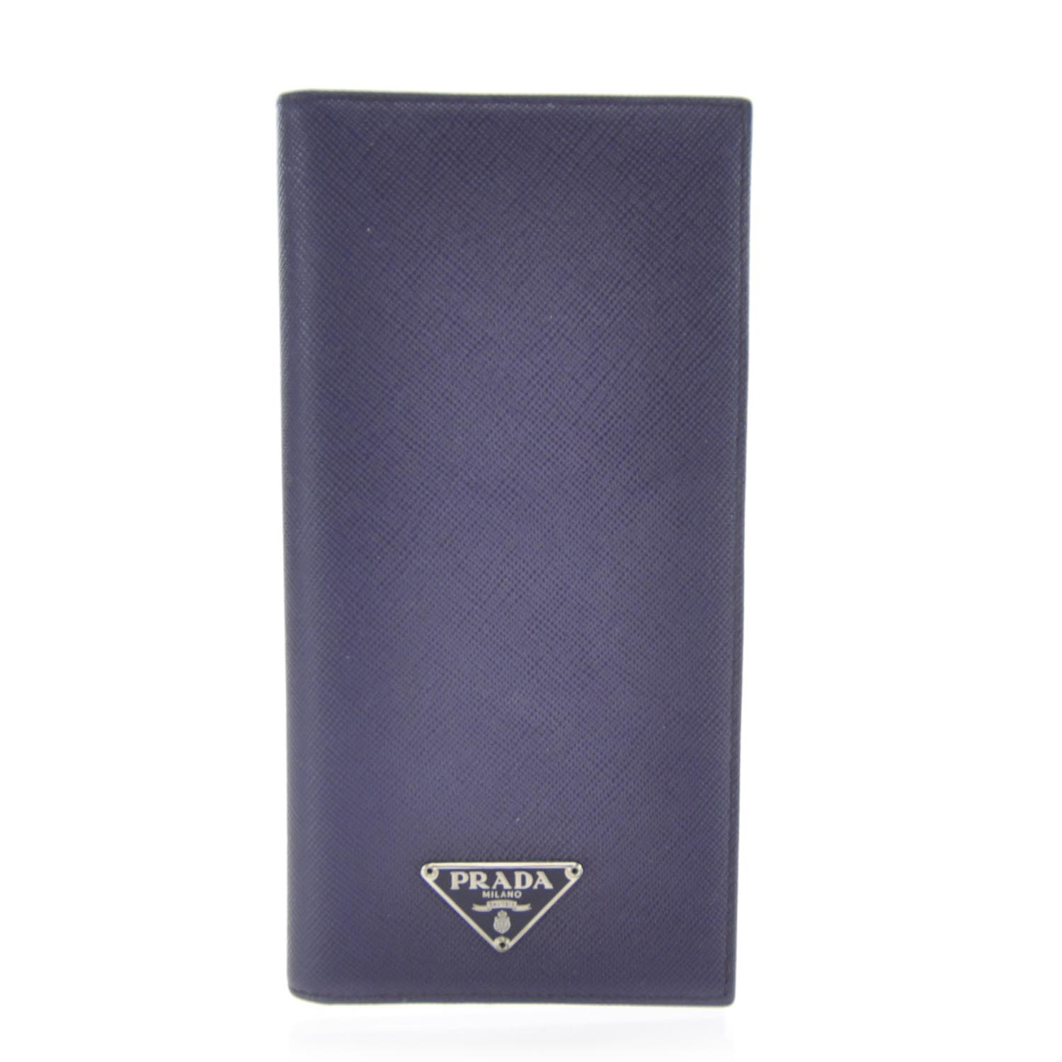 Prada Saffiano Checkbook Cover Purple 1 of 6