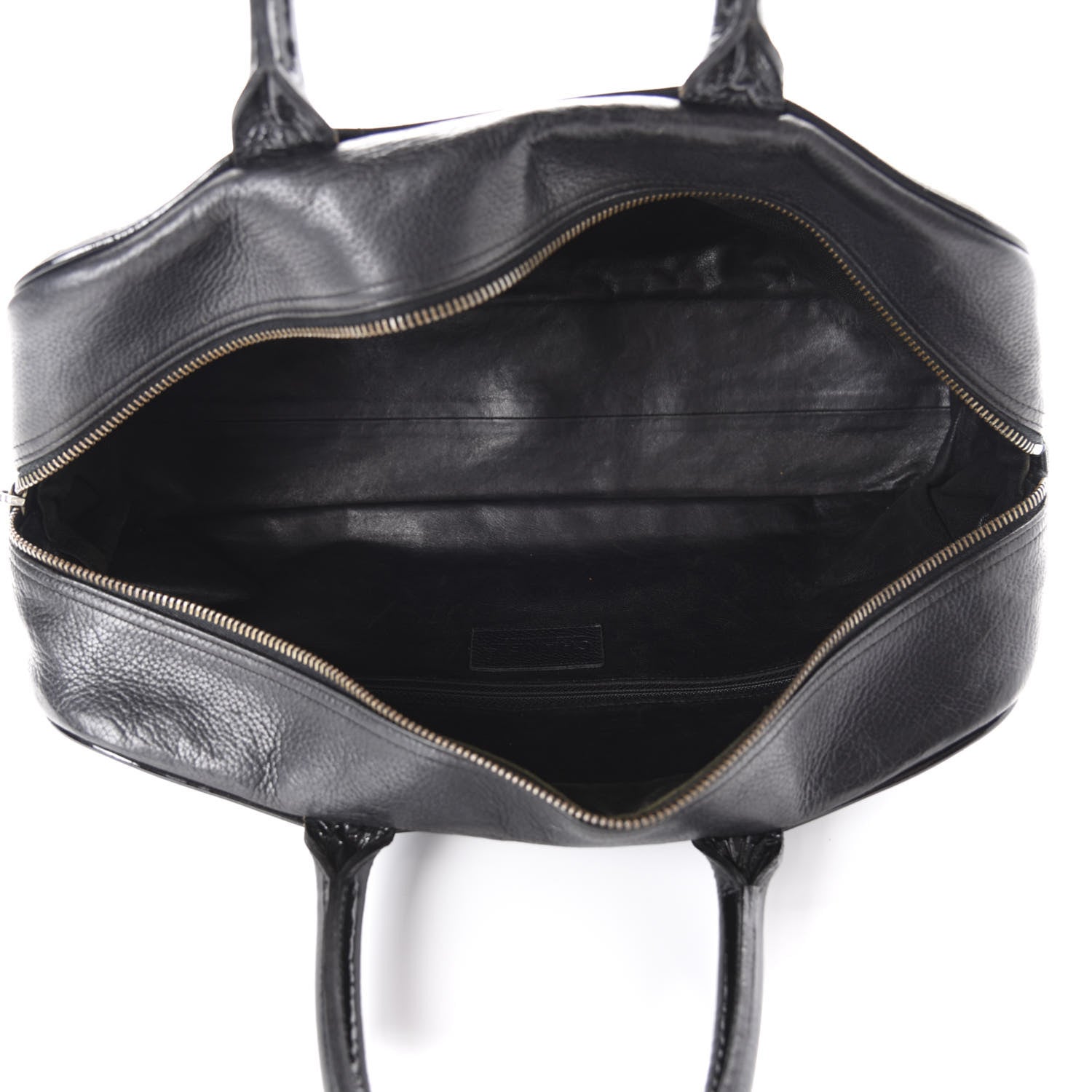 Chanel Calfskin Patent Quilted Large Bowler Black 5 of 10