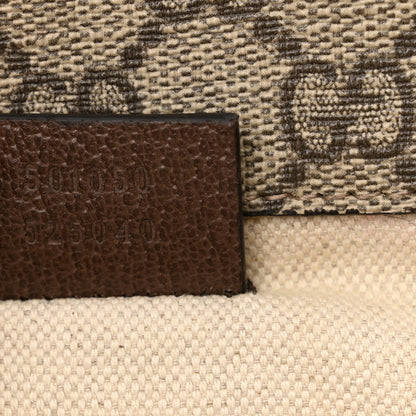 Gucci GG Supreme Monogram Web Small Neo Vintage Double Flap Messenger Bag Beige New Acero 7 of 16