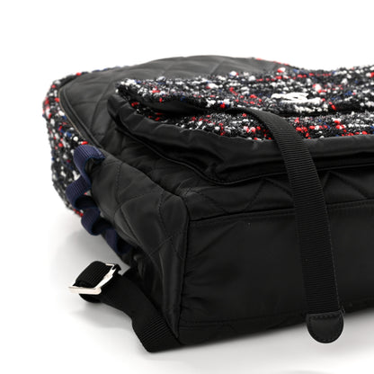 Chanel Tweed Nylon Quilted Astronaut Essentials Backpack Black Multicolor 9 of 10