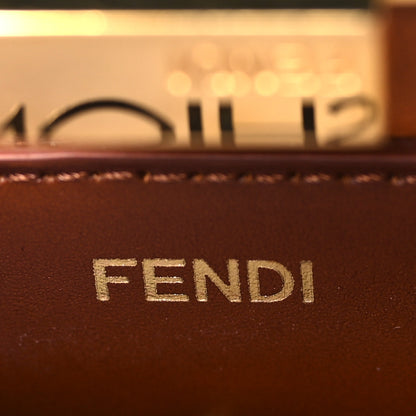 Fendi Vitello King Tamponato Medium Peekaboo I SEE U East West Satchel Cuoio 6 of 8