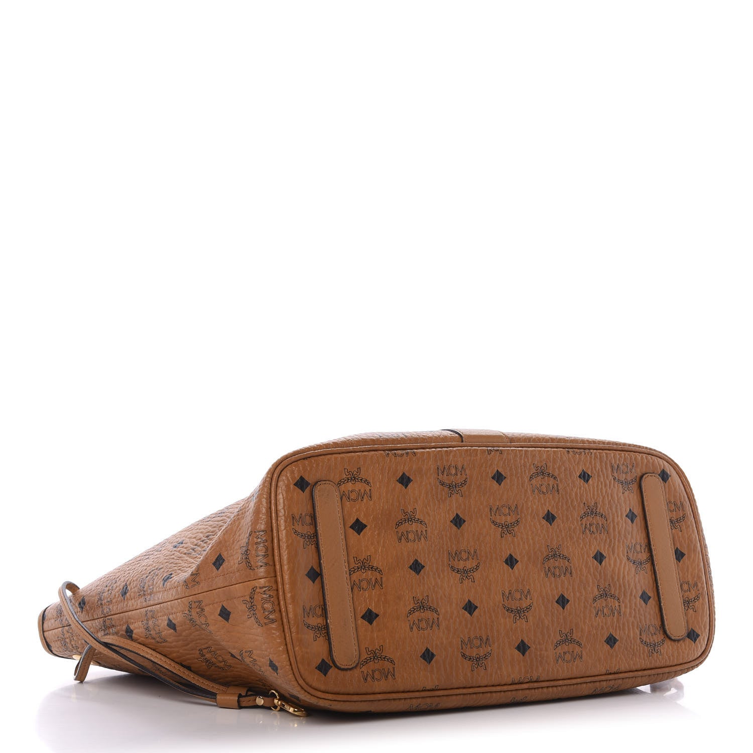MCM Visetos Medium Liz Reversible Shopper Tote Cognac 5 of 16