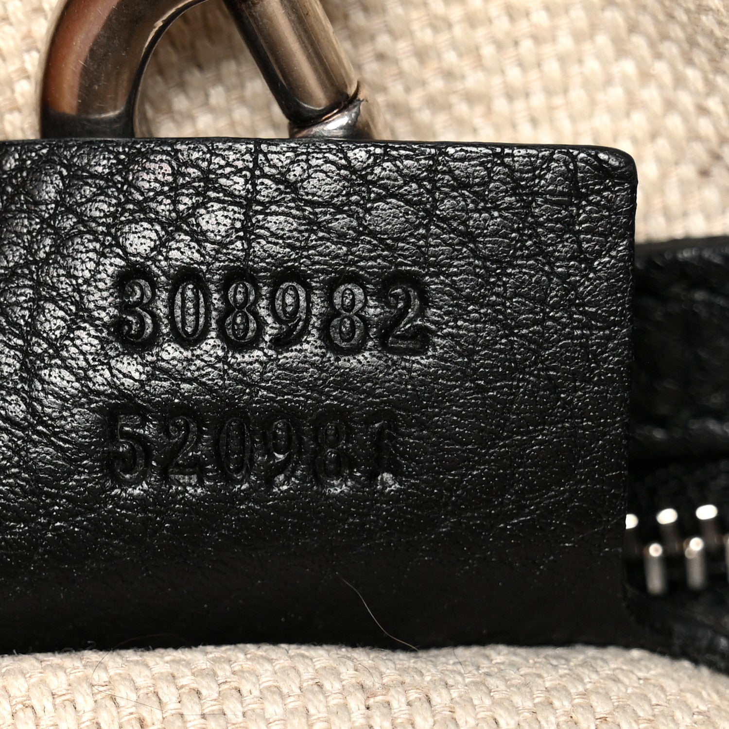 Gucci Pebbled Calfskin Studded Medium Soho Chain Shoulder Bag Black 7 of 13