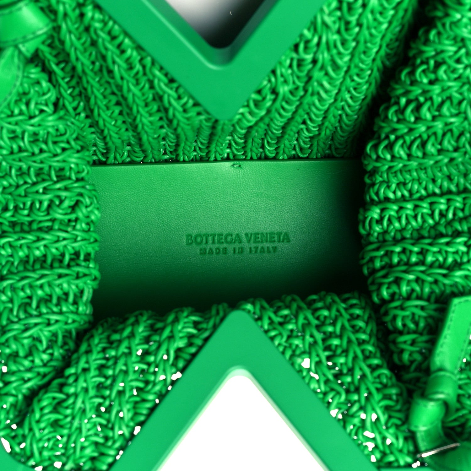Bottega Veneta Calfskin Crochet Small The Point Triangle Bag Parakeet 5 of 9
