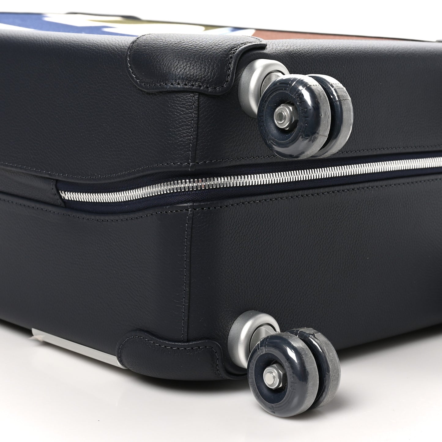H Plume Canvas Taurillon Cabine R.M.S. Trolley Case Luggage Indigo Ecru Bleu Nuit