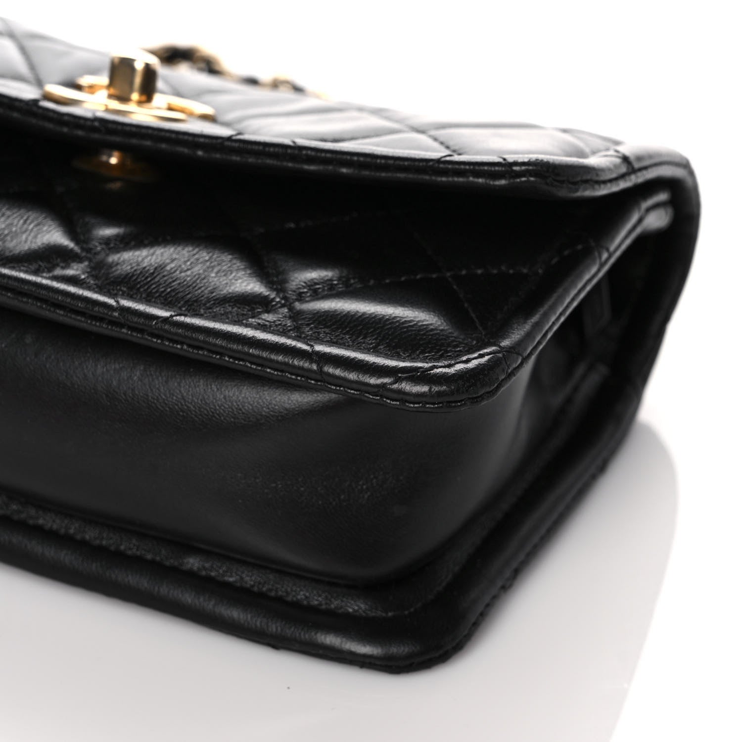 Chanel Shiny Lambskin Quilted Mini Flap Black 8 of 10
