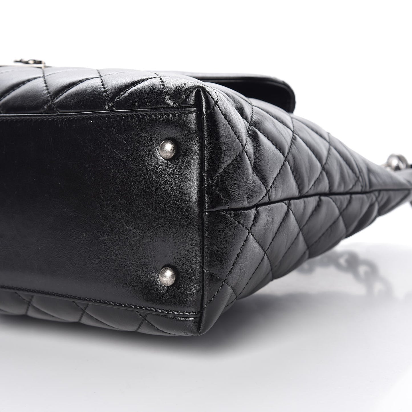 Aged Calfskin Quilted Mad About Quilting Hobo Black