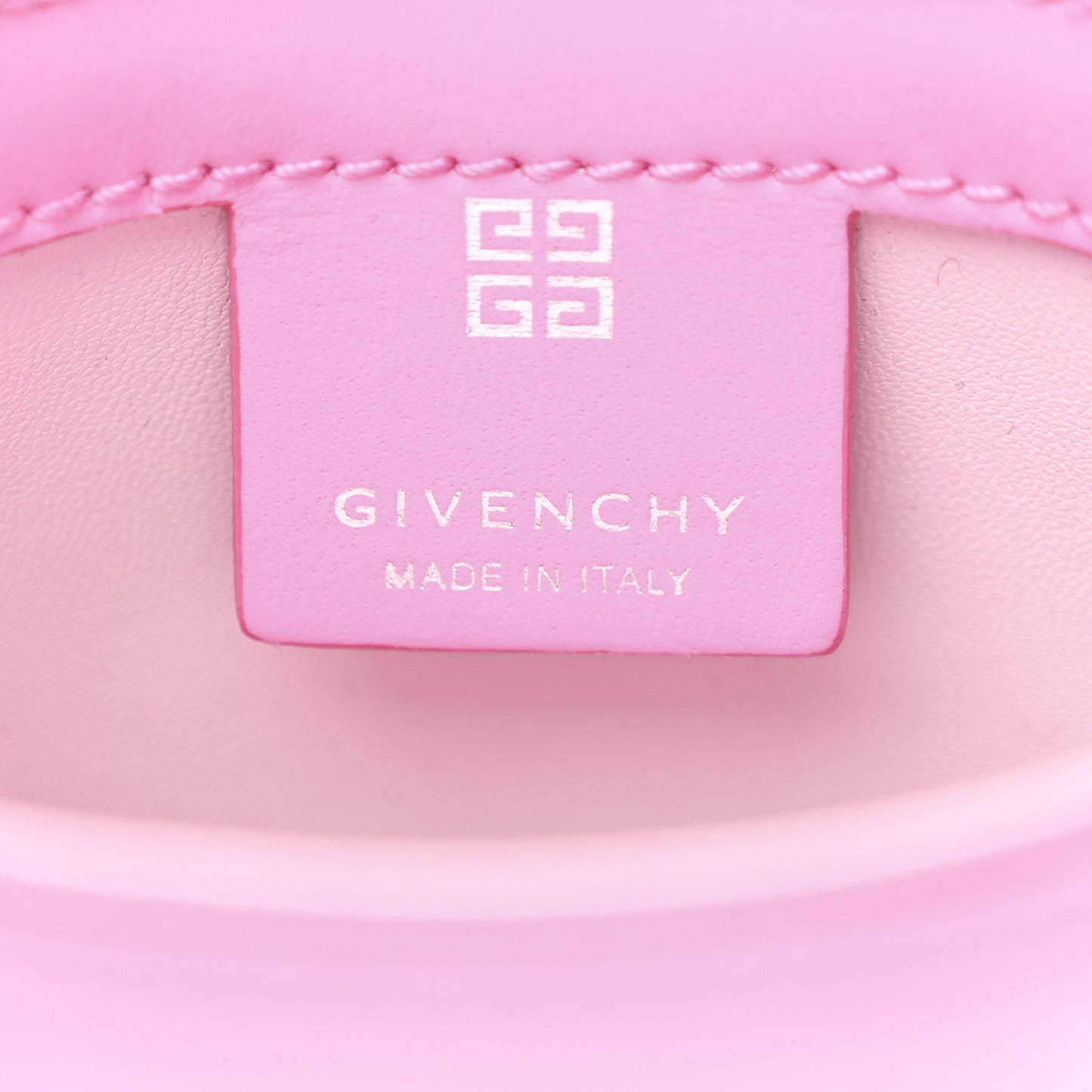 Box Calfskin Micro Shark Lock Bucket Bag Pink